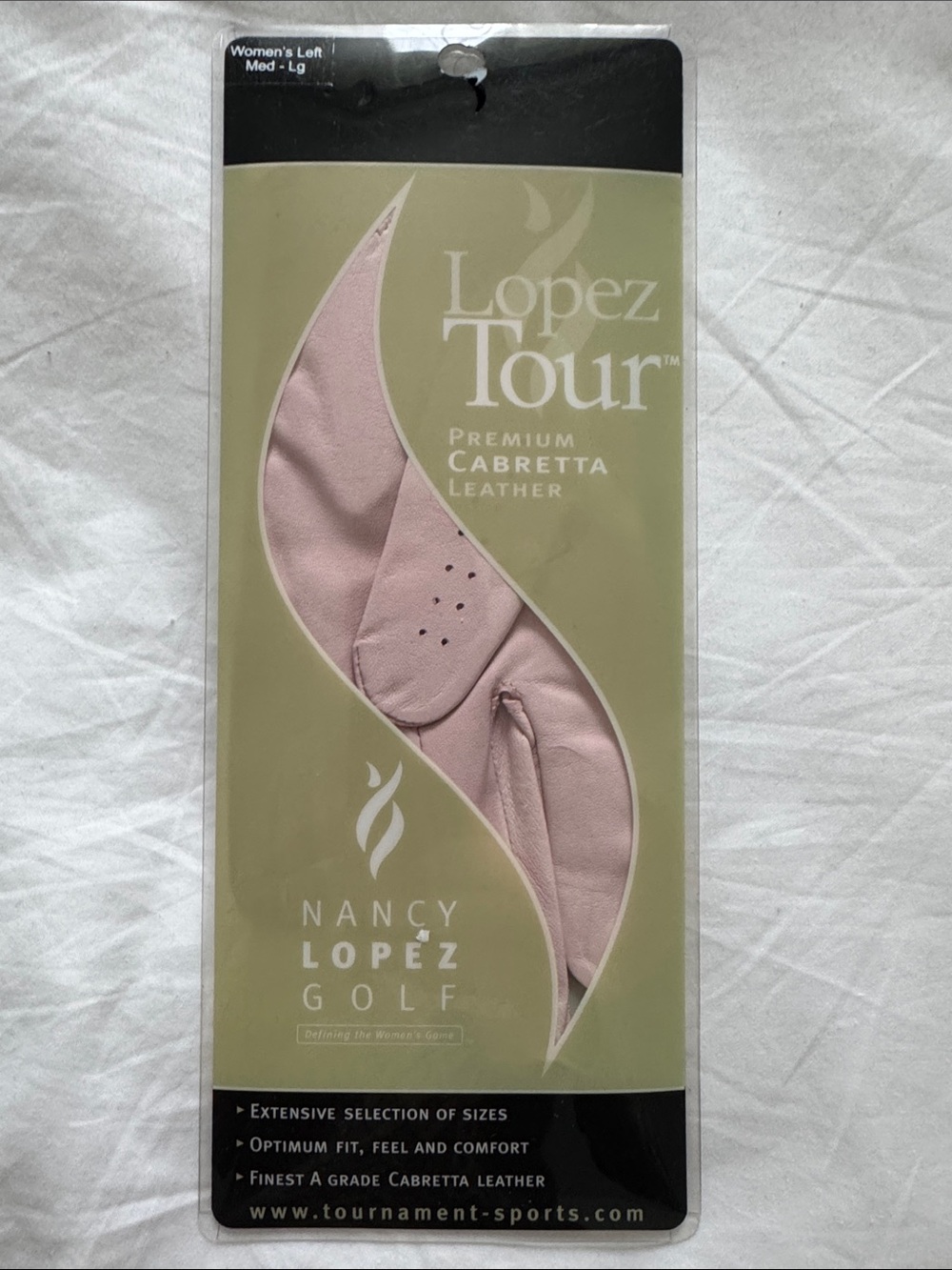 Lopez Tour Nancy Lopez Pink Cabretta Leather Golf Glove (Left)